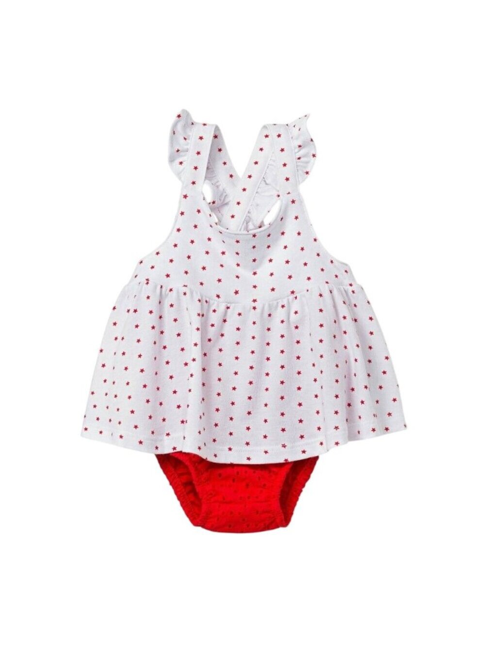 Infant Girls Ruffle Strap Top & Bloomers 2-Piece Set Newborn NB